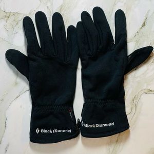 Black Diamond Leather Palmed Fleece-Lined Gloves (Black, XL)